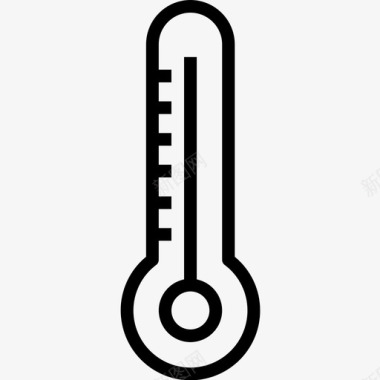 温度计夏季46线性图标图标