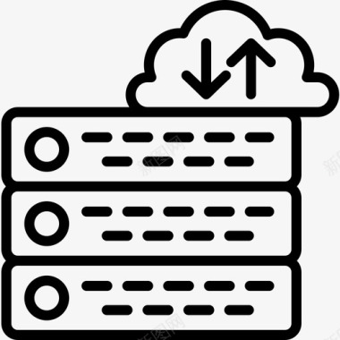 分发服务器服务器网页68线性图标图标