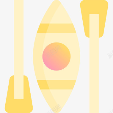 划船业余爱好和休闲黄色图标图标