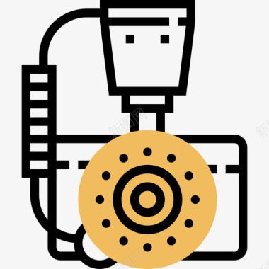 黄色金子戒指相机和配件2黄色阴影图标图标