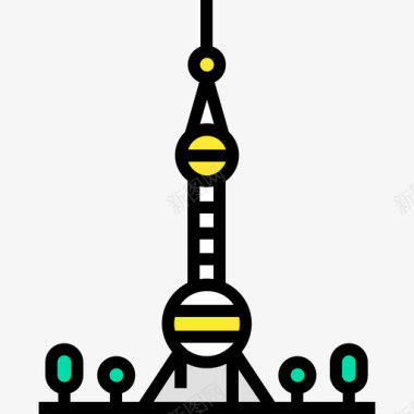中国铁塔标志东方明珠中国18直系颜色图标图标