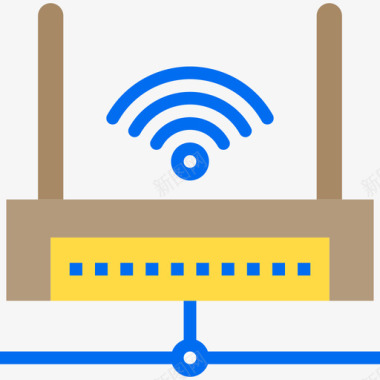 无线专业无线连接网络和数据库18扁平图标图标