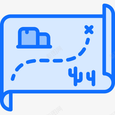 藏宝图西部荒野27号蓝色图标图标