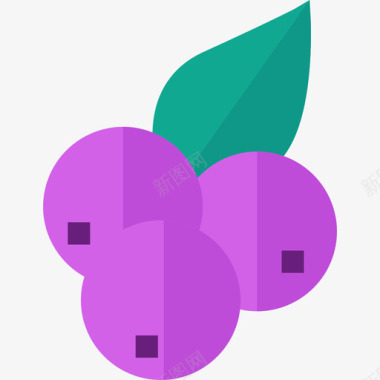 夏季水果蓝莓水果蔬菜3个图标图标