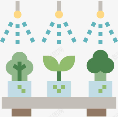 水培生态130平坦图标图标