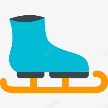 运动小人图标矢量素材冰鞋冬季运动2平底鞋图标图标