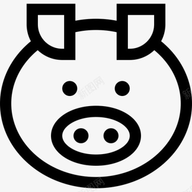 猪农历九年直系图标图标