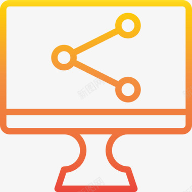 显示栏共享计算机显示2渐变图标图标