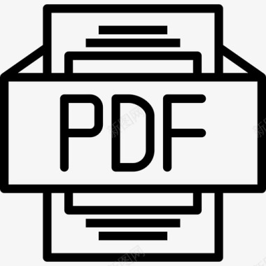 PDF文件设置Pdf文件类型3线性图标图标