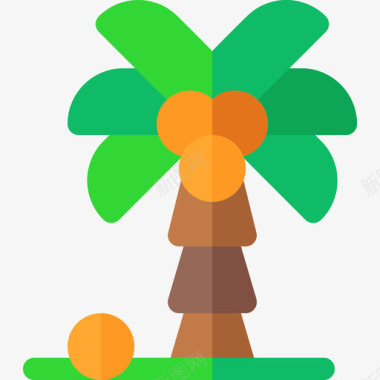 巴西标志棕榈树巴西嘉年华4平坦图标图标