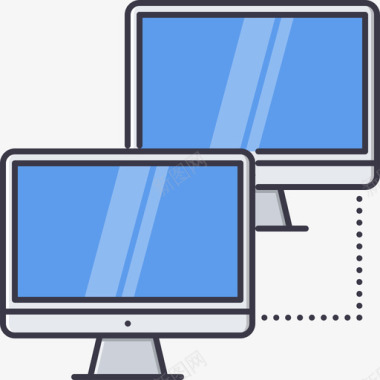 局域网网卡局域网计算机3彩色图标图标