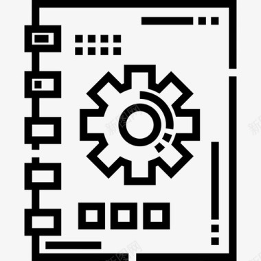 书籍折页书籍工程16线性图标图标