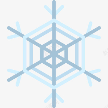 冬季标志雪花冬季小镇5平坦图标图标
