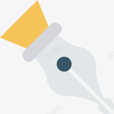 水笔自来水笔学校教育2扁平图标图标