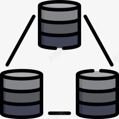 分发服务器服务器云计算20线颜色图标图标