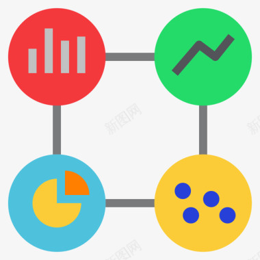 管理扁平化分析产品管理6扁平图标图标