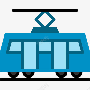 99重阳节有轨电车运输99平车图标图标