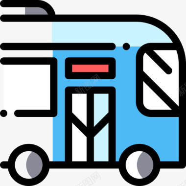 公共交通标识大篷车公共交通13颜色省略图标图标