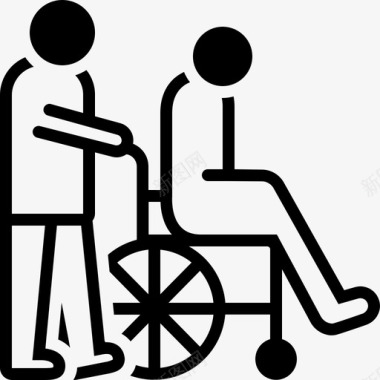 护理人员护理人员看护人残疾人图标图标