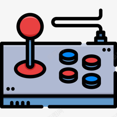木头手柄游戏手柄游戏21线性颜色图标图标