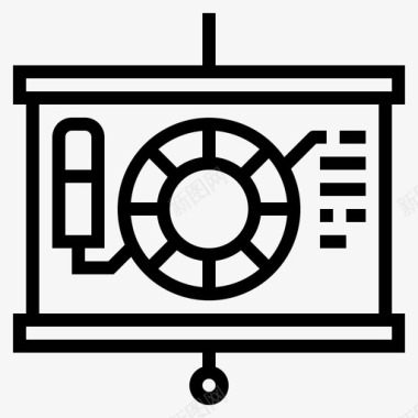 黑板学校开学演示黑板图形图标图标