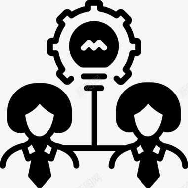 办公室人员标牌团队合作员工办公室图标图标