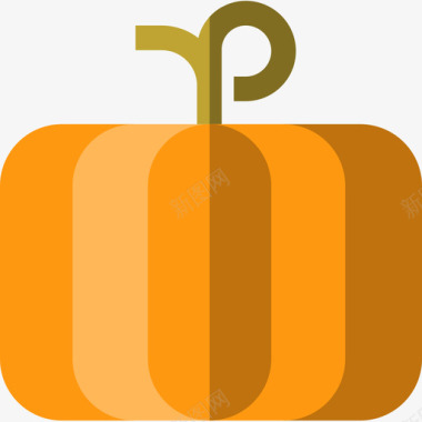 南瓜秋季自然7扁平图标图标