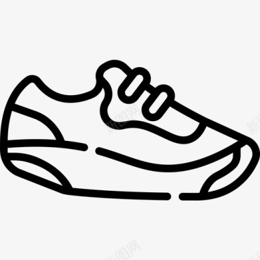 运动鞋健身房10直线型图标图标