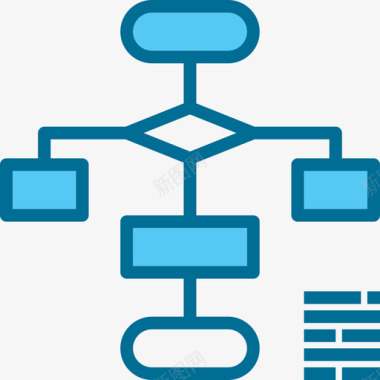 流程图图表9蓝色图标图标