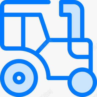 拖拉机农用27蓝色图标图标