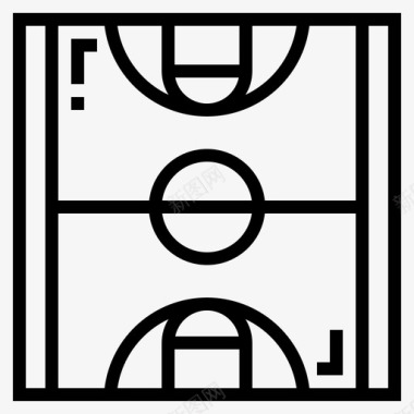 场地篮球运动图标图标