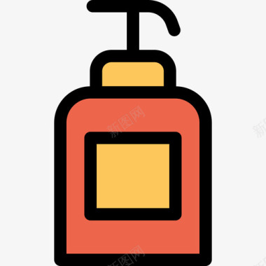 美容SPA香皂美容和spa6直线颜色橙色图标图标