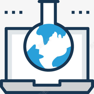 实验室实验实验室科学技术8线性颜色图标图标