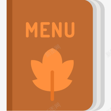 菜单感恩节28平淡图标图标