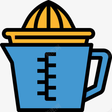 榨汁机榨汁机烹饪18线性颜色图标图标