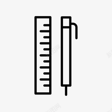 建筑钢笔铅笔图标图标