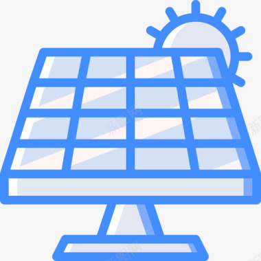 太阳能充电桩太阳能电力和能源6蓝色图标图标