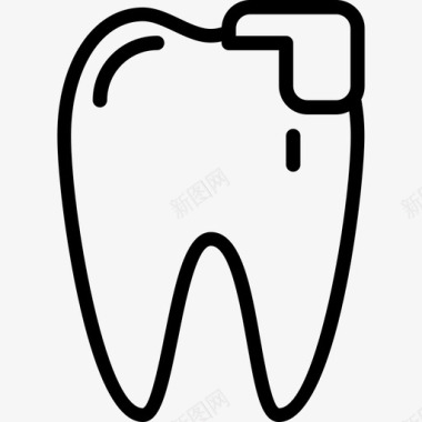 牙齿锋利牙齿牙齿8线形图标图标