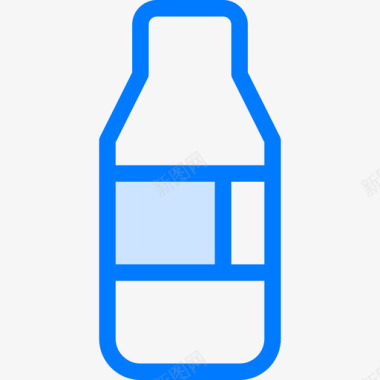 可乐饮料8蓝色图标图标