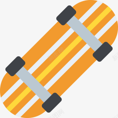 旅行人物滑板旅行和地方平坦图标图标