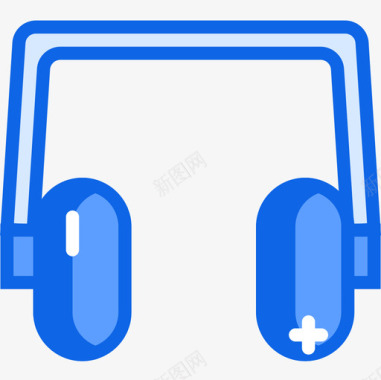 耳机游戏55蓝色图标图标