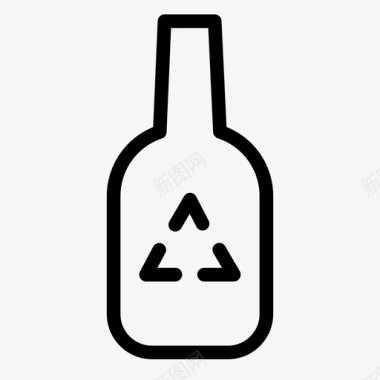 玻璃瓶饮料回收图标图标