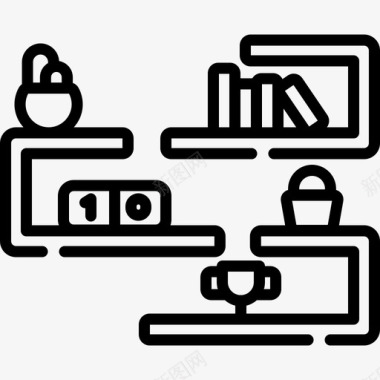 货架货架家装16线性图标图标