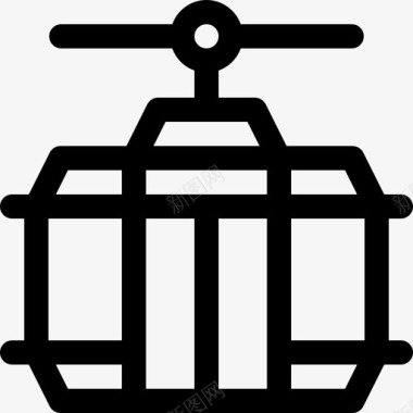 公共交通标识缆车车厢公共交通12直线图标图标