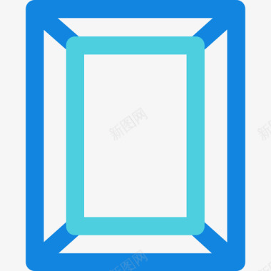 框架主元素4线性蓝色图标图标