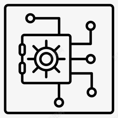 安全加密加密保险库网络安全存款图标图标