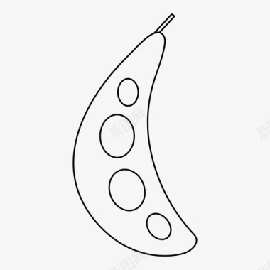 豆类豆类食物素食主义者图标图标