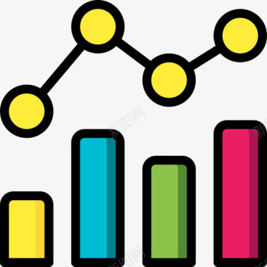 分析信息图表分析数据和图表4线性颜色图标图标
