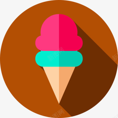 冰淇淋冰淇淋店7公寓图标图标