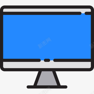 计算机显示器计算机硬件线颜色图标图标